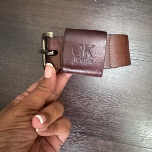 Calvin Klein Brown Leather Belt